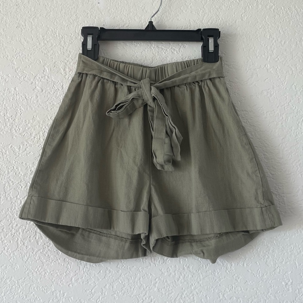 SHEIN | Green High Waisted Comfy Shorts | Size XS